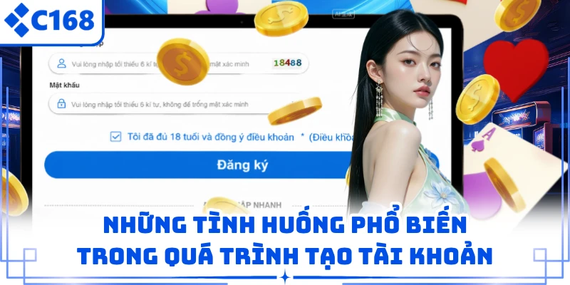 Đăng Ký C168 3 Những tình huống phổ biến trong quá trình tạo tài khoản